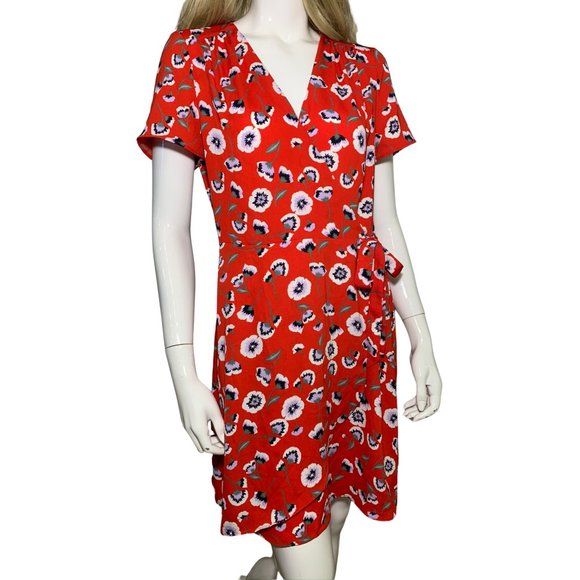 🦋 J.Crew Floral Flowy Wrap Dress - Picture 3 of 7